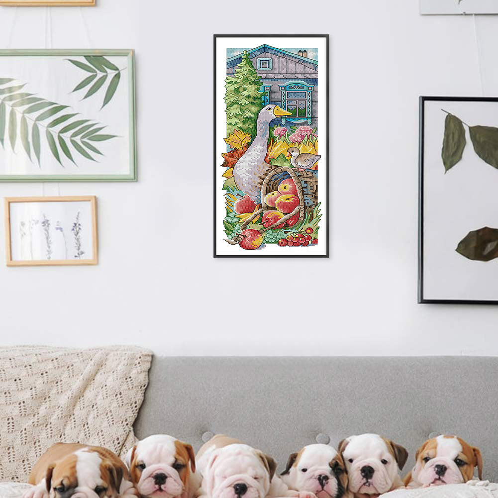 Rural Life - 14CT Stamped Cross Stitch 17*40CM (Joy Sunday)
