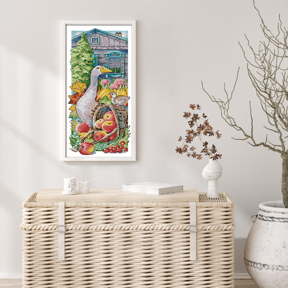 Rural Life - 14CT Stamped Cross Stitch 17*40CM (Joy Sunday)