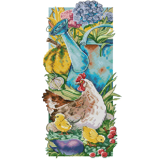 Rural Life - 14CT Stamped Cross Stitch 19*40CM (Joy Sunday)