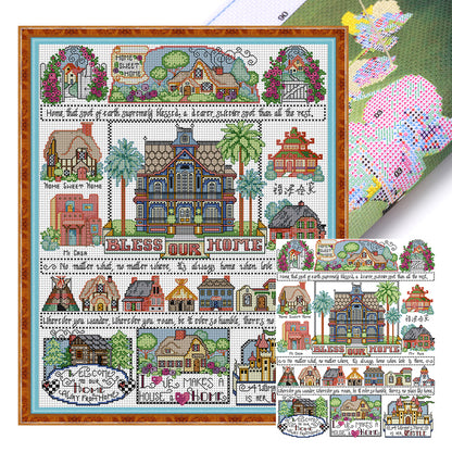 Fukuzawa¡¯S Home - 14CT Stamped Cross Stitch 38*49CM (Joy Sunday)