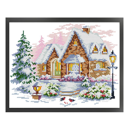 Igloo - 14CT Stamped Cross Stitch 30*26CM (Joy Sunday)