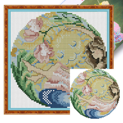 Embrace The Sun - 14CT Stamped Cross Stitch 18*18CM (Joy Sunday)