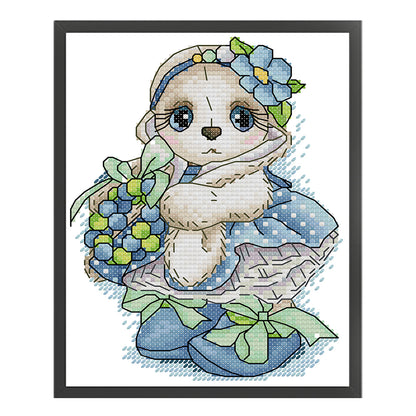 Spring Bunny - 14CT Stamped Cross Stitch 16*20CM (Joy Sunday)