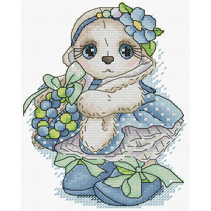 Spring Bunny - 14CT Stamped Cross Stitch 16*20CM (Joy Sunday)