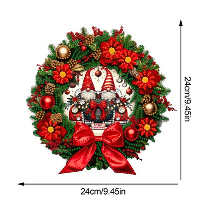Christmas 2D Flat DIY Hanging Diamond Art Kits Window Hanging Art for Home Decor