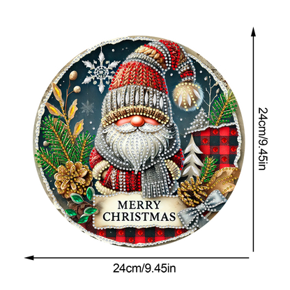 Christmas 2D Flat DIY Hanging Diamond Art Kits Window Hanging Art for Home Decor
