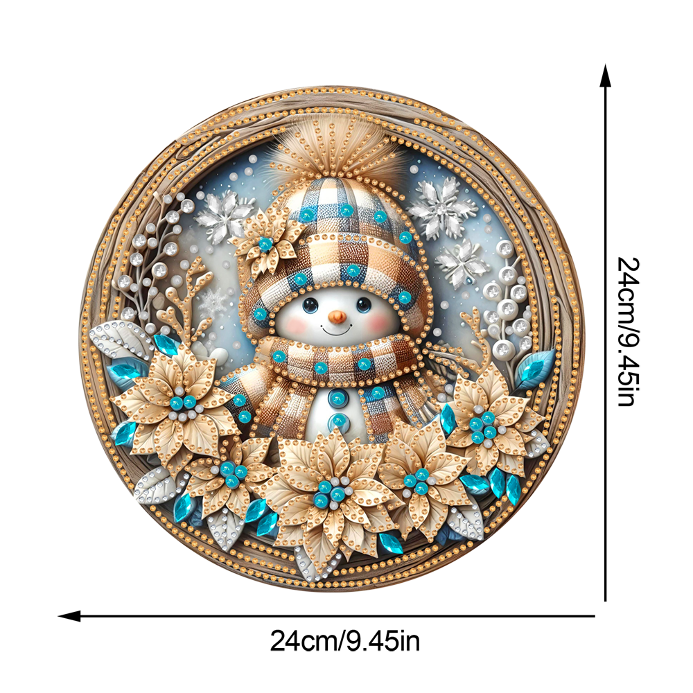 Christmas 2D Flat DIY Hanging Diamond Art Kits Window Hanging Art for Home Decor