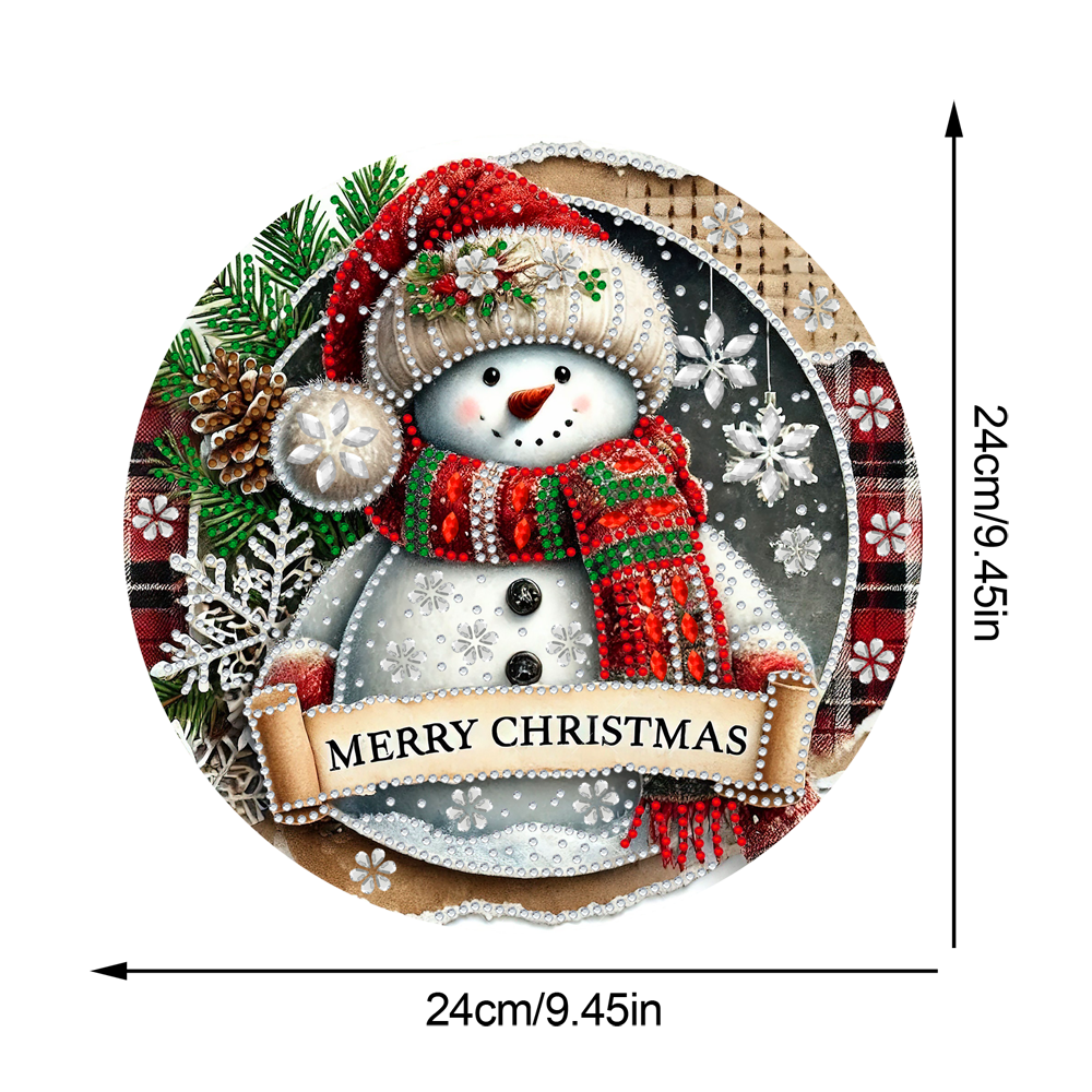 Christmas 2D Flat DIY Hanging Diamond Art Kits Window Hanging Art for Home Decor