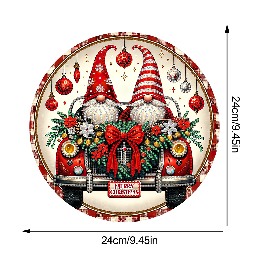 Christmas 2D Flat DIY Hanging Diamond Art Kits Window Hanging Art for Home Decor