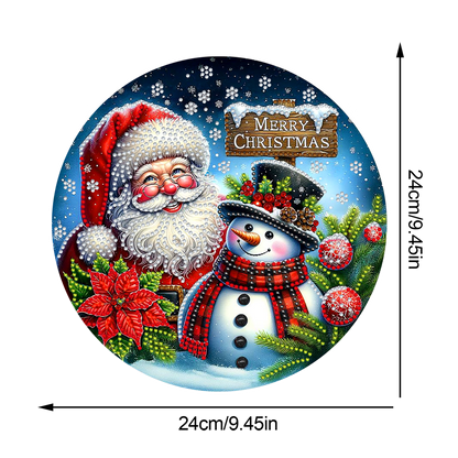 Christmas 2D Flat DIY Hanging Diamond Art Kits Window Hanging Art for Home Decor