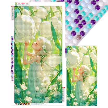 Lily Of The Valley Girl - Full Round Drill Diamond Painting 40*80CM
