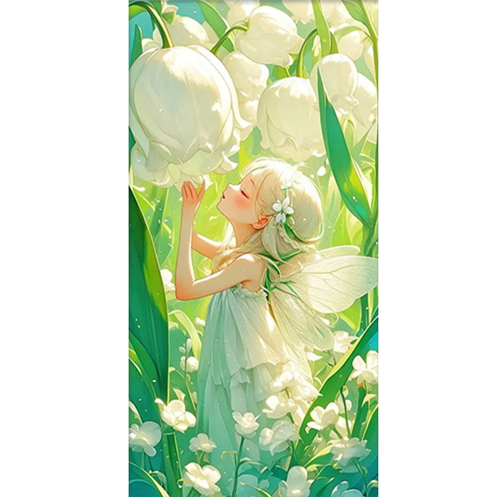 Lily Of The Valley Girl - Full Round Drill Diamond Painting 40*80CM