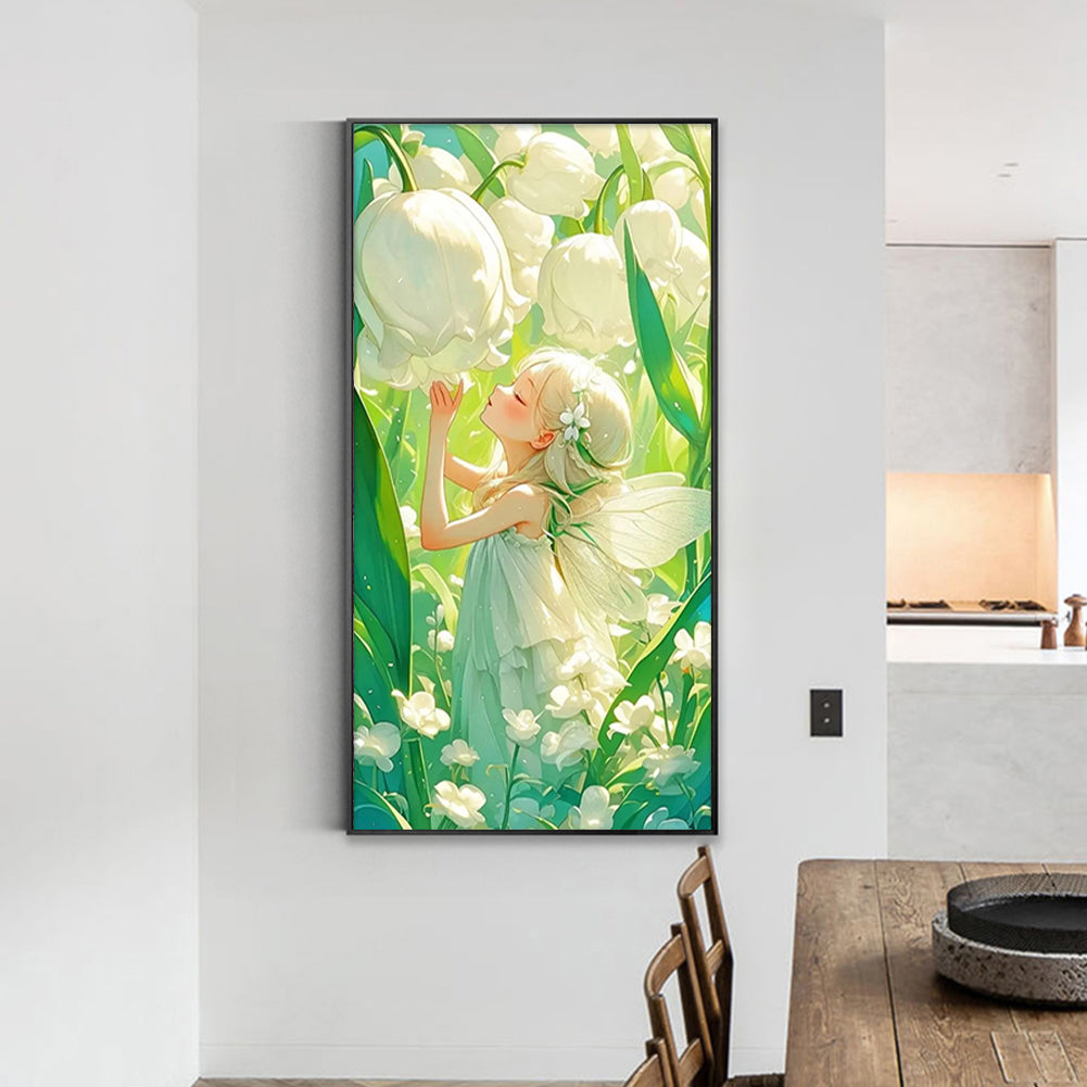 Lily Of The Valley Girl - Full Round Drill Diamond Painting 40*80CM