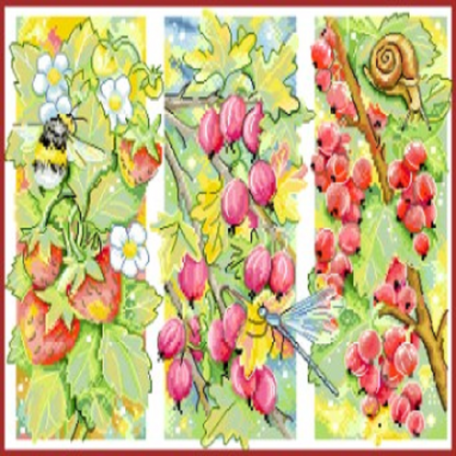 Bee-Snail-Berry - 14CT Stamped Cross Stitch 44*32CM (Joy Sunday)