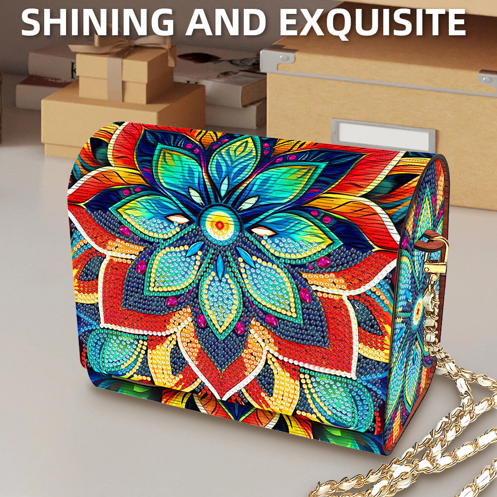 DIY Diamond Art Wooden Coin Pouch 5D Diamond Painting Crystal Rhinestone Purse