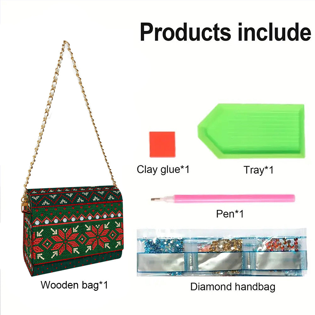 DIY Diamond Art Wooden Coin Pouch 5D Diamond Painting Crystal Rhinestone Purse