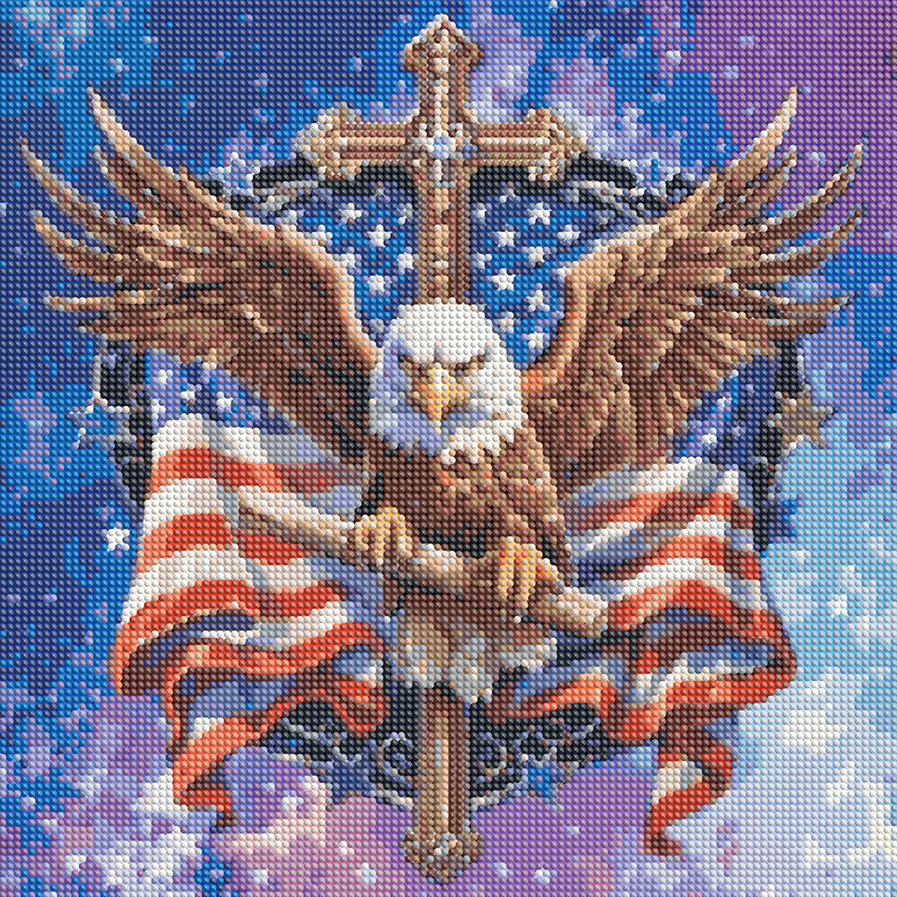 Flag Eagle - Full Round Drill Diamond Painting 40*40CM