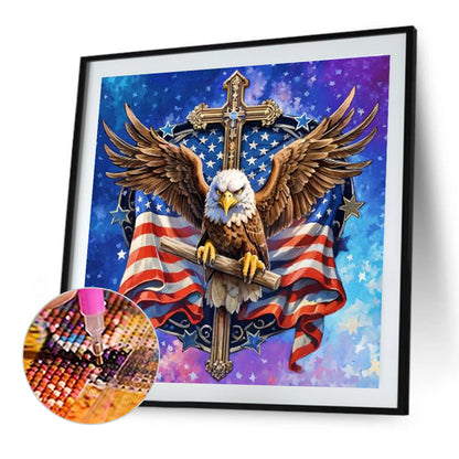Flag Eagle - Full Round Drill Diamond Painting 40*40CM