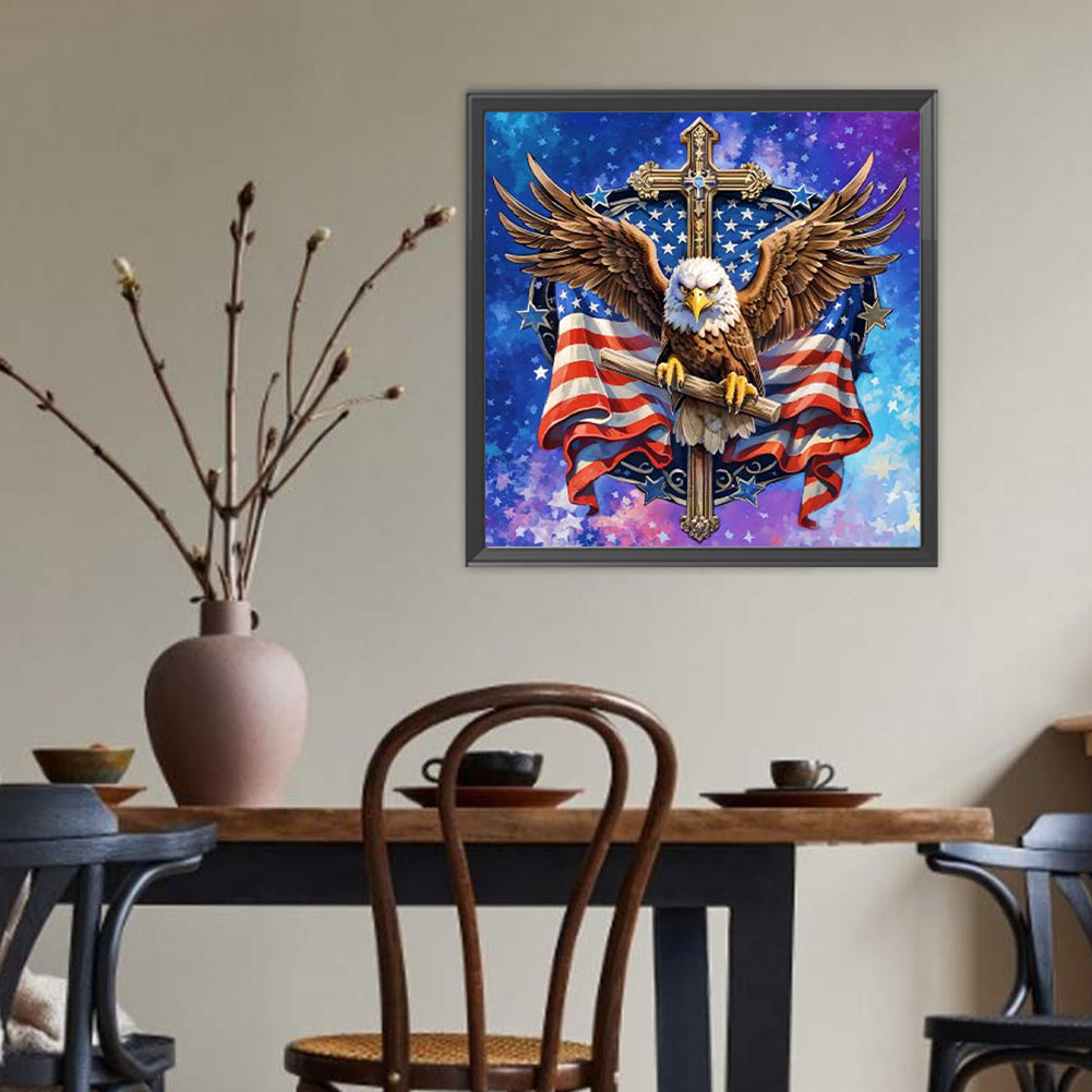 Flag Eagle - Full Round Drill Diamond Painting 40*40CM