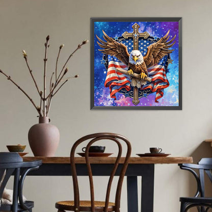 Flag Eagle - Full Round Drill Diamond Painting 40*40CM