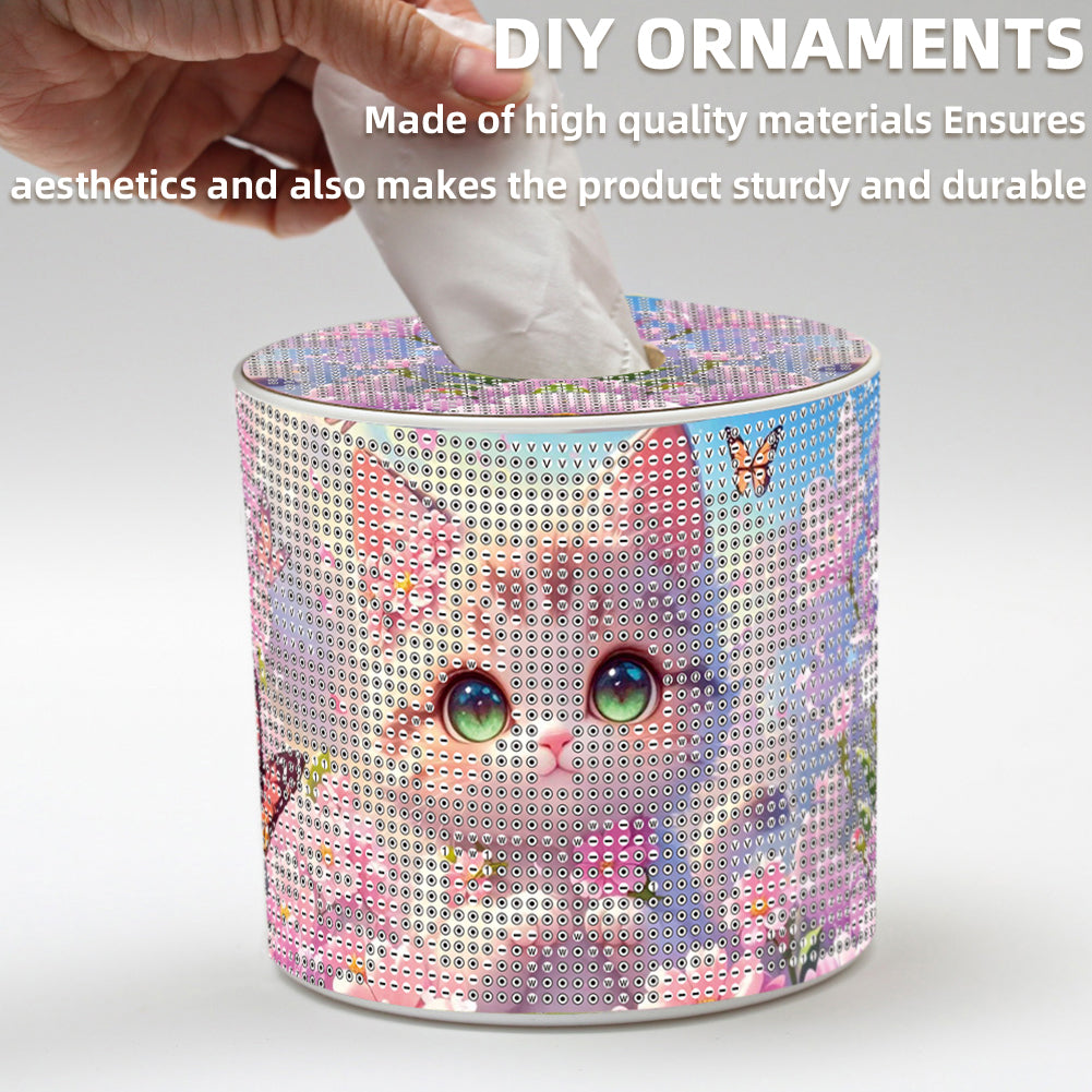 DIY Diamond Painting Handmade Tissue Holder Rhinestones Decorative Tissue Box