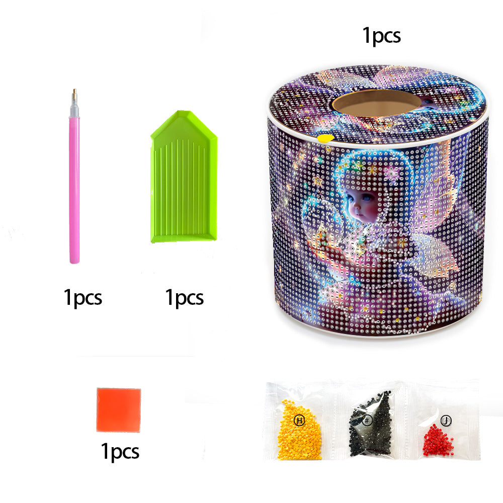 DIY Diamond Painting Handmade Tissue Holder Rhinestones Decorative Tissue Box
