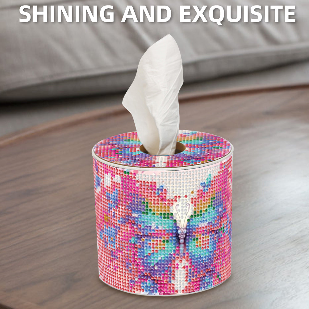 DIY Diamond Painting Handmade Tissue Holder Rhinestones Decorative Tissue Box