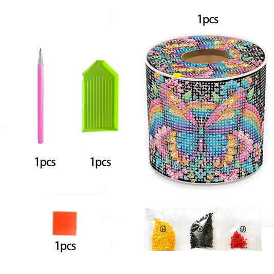 DIY Diamond Painting Handmade Tissue Holder Rhinestones Decorative Tissue Box