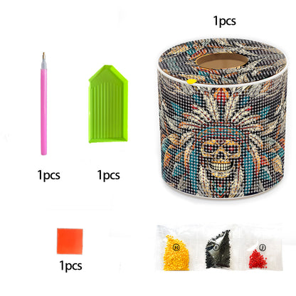 DIY Diamond Painting Handmade Tissue Holder Rhinestones Decorative Tissue Box