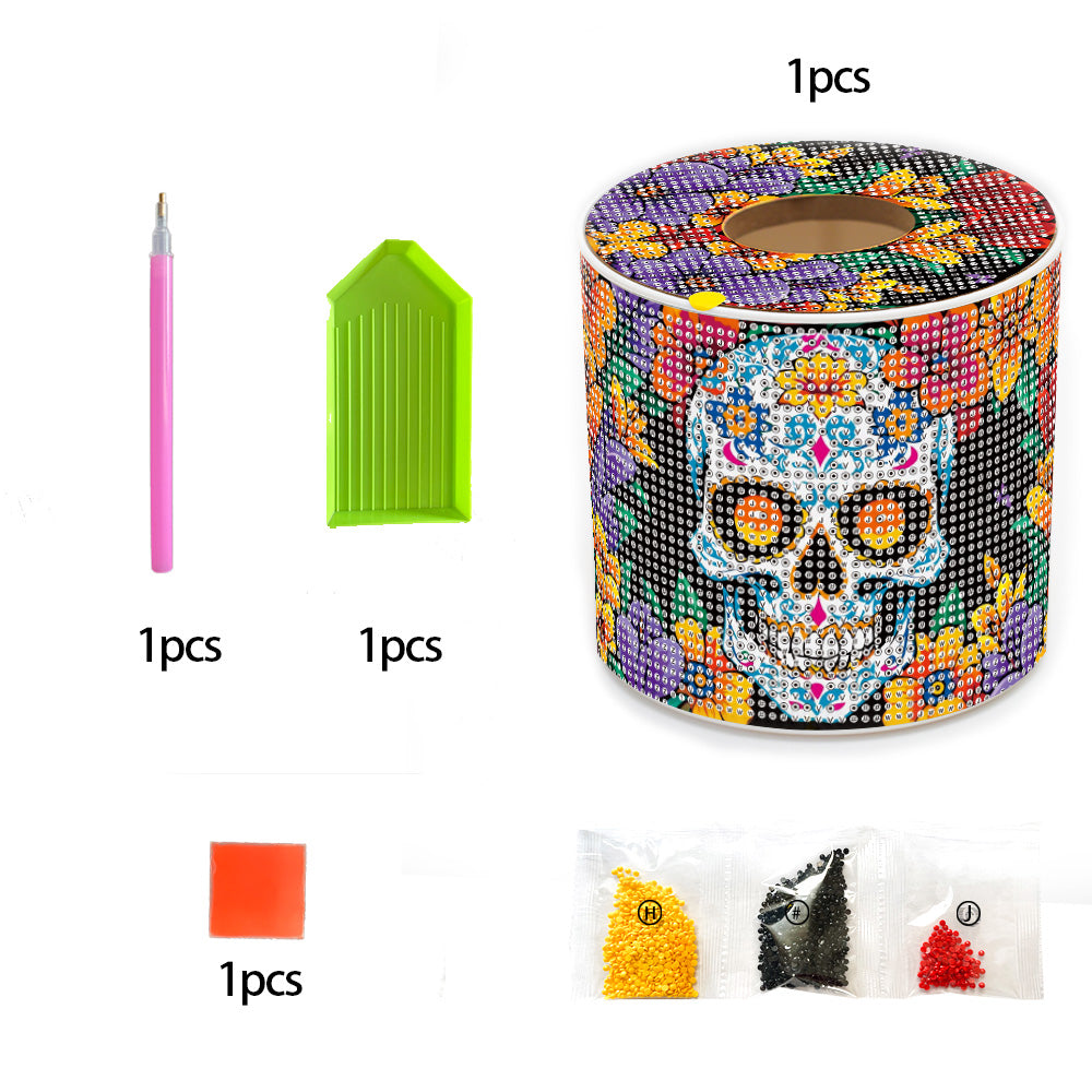 DIY Diamond Painting Handmade Tissue Holder Rhinestones Decorative Tissue Box