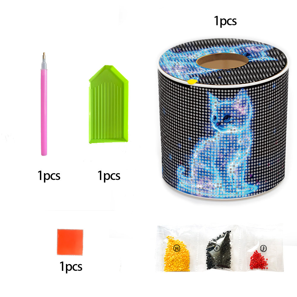 DIY Diamond Painting Handmade Tissue Holder Rhinestones Decorative Tissue Box
