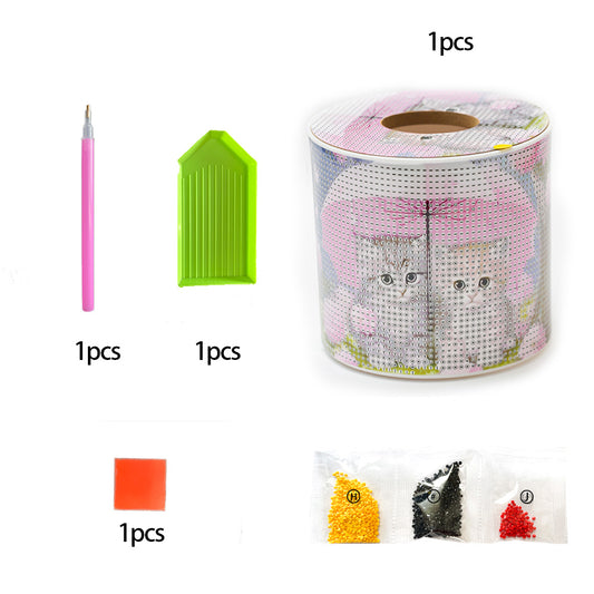 DIY Diamond Painting Handmade Tissue Holder Rhinestones Decorative Tissue Box