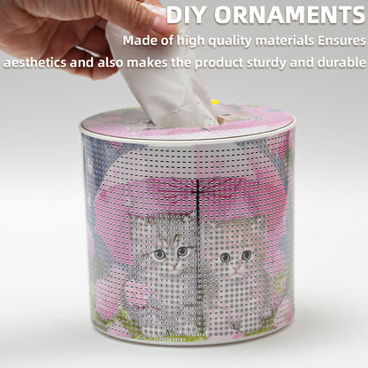 DIY Diamond Painting Handmade Tissue Holder Rhinestones Decorative Tissue Box