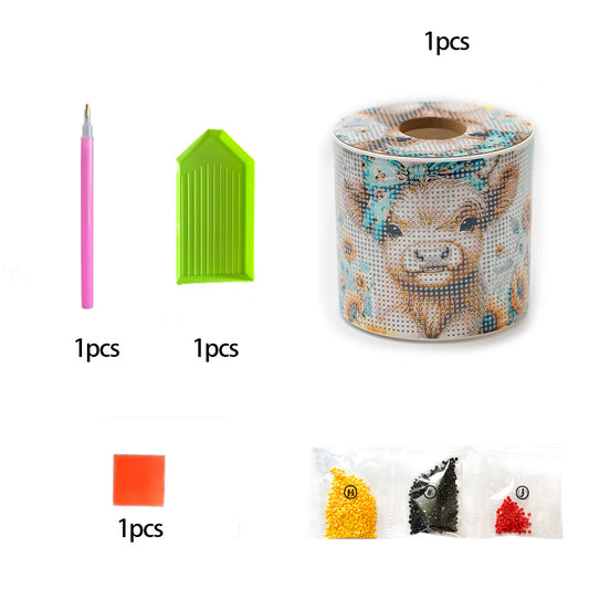 Yak DIY Diamond Painting Handmade Tissue Holder Rhinestones Crystal Tissue Box