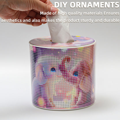 Baby Elephant DIY Diamond Painting Handmade Tissue Holder Rhinestones Tissue Box