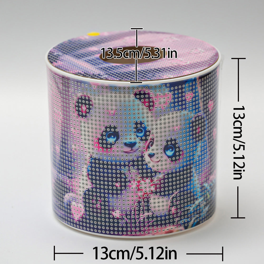 Panda DIY Diamond Painting Handmade Tissue Holder Rhinestones Crystal Tissue Box