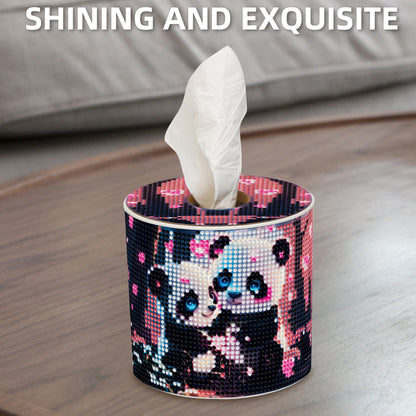 Panda DIY Diamond Painting Handmade Tissue Holder Rhinestones Crystal Tissue Box