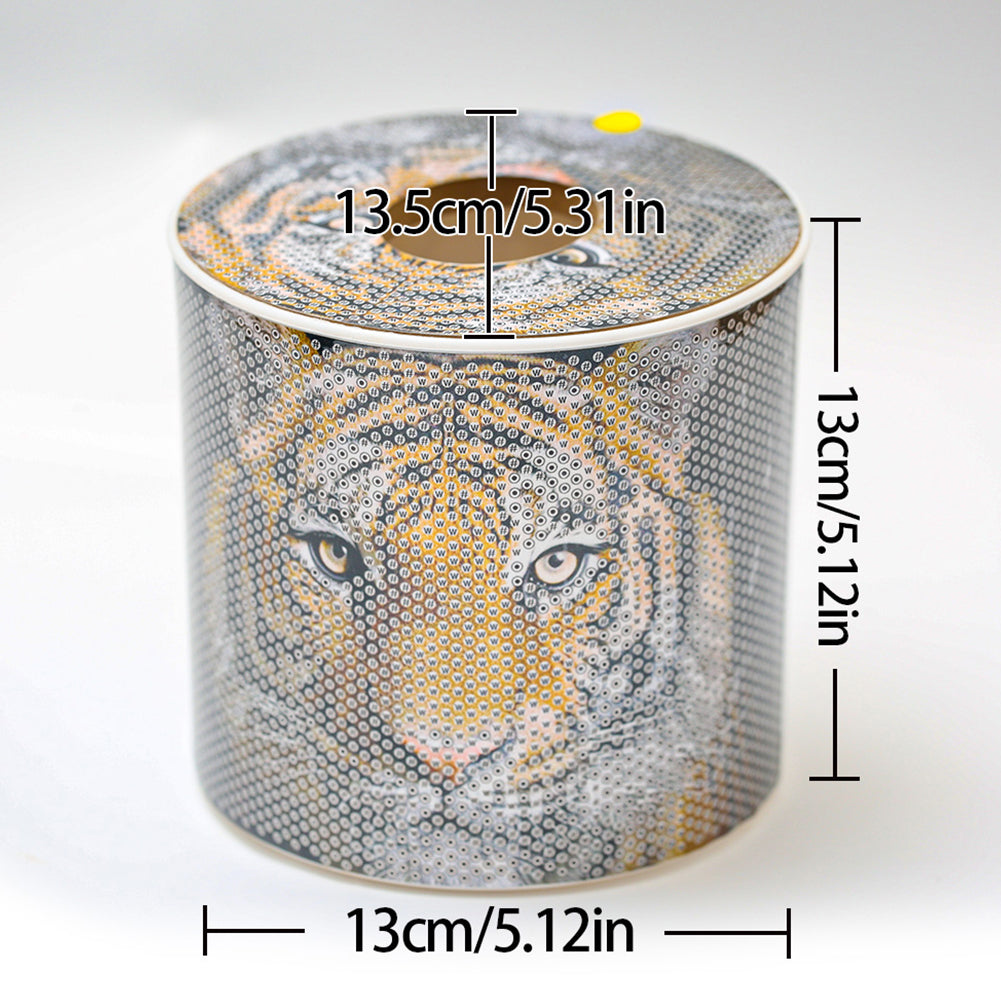 Tiger DIY Diamond Painting Handmade Tissue Holder Rhinestones Crystal Tissue Box