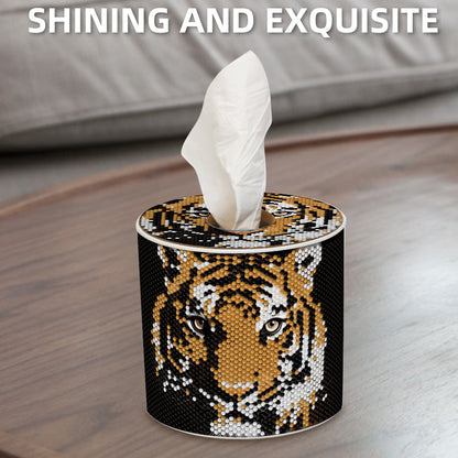 Tiger DIY Diamond Painting Handmade Tissue Holder Rhinestones Crystal Tissue Box