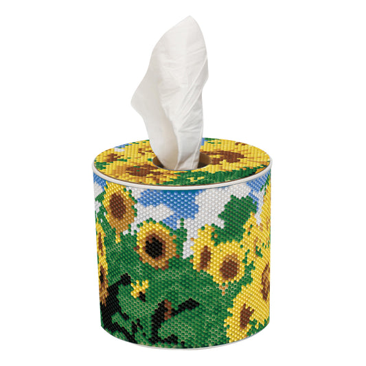 Sunflower DIY Diamond Painting Handmade Tissue Holder Rhinestones Tissue Box