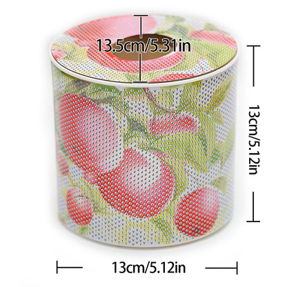 Apple DIY Diamond Painting Handmade Tissue Holder Rhinestones Crystal Tissue Box