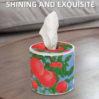 Apple DIY Diamond Painting Handmade Tissue Holder Rhinestones Crystal Tissue Box