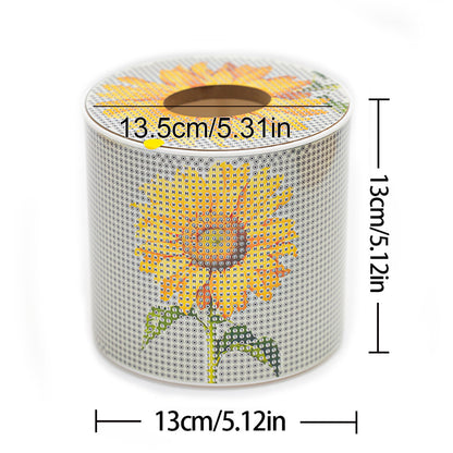 Sunflower DIY Diamond Painting Handmade Tissue Holder Rhinestones Tissue Box