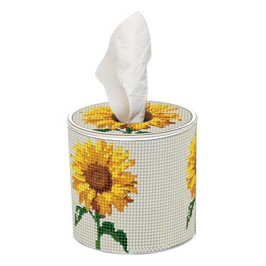 Sunflower DIY Diamond Painting Handmade Tissue Holder Rhinestones Tissue Box