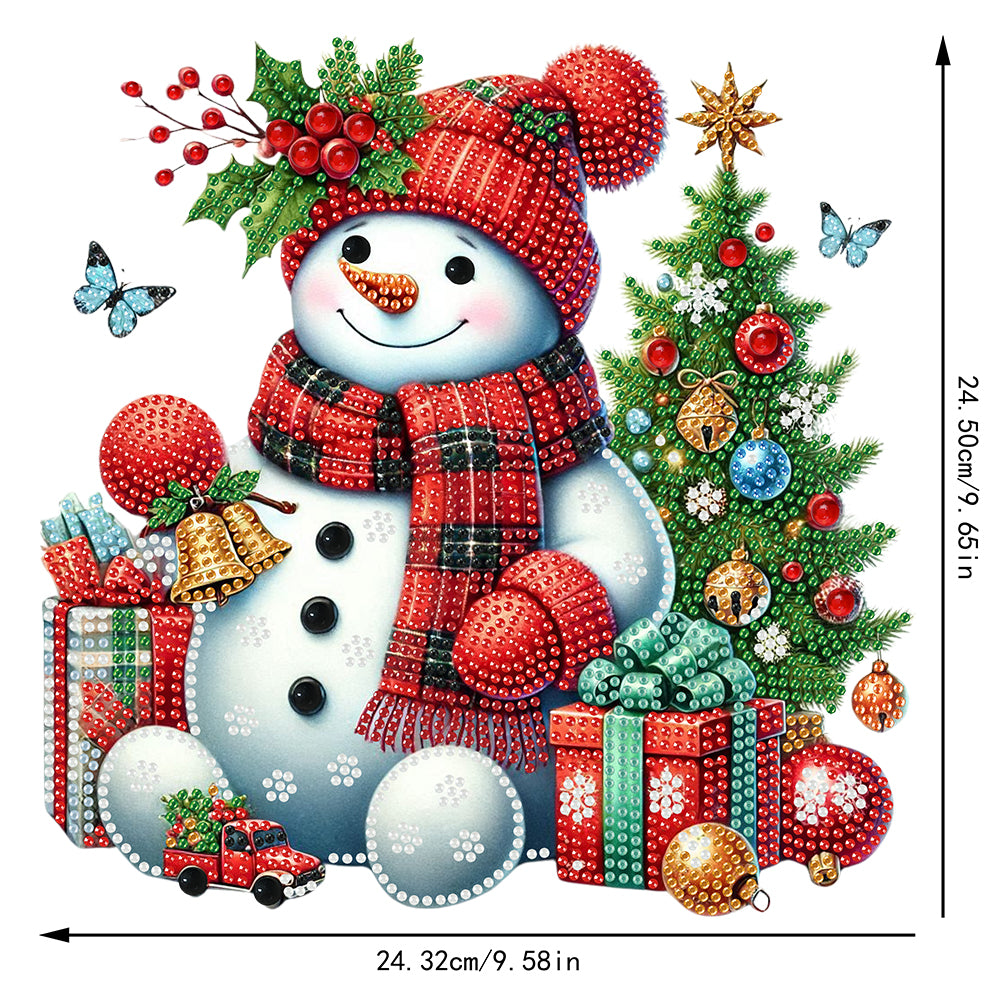 2D Flat Print Xmas DIY Acrylic Desktop Diamond Art Kits Bedroom Table Decoration