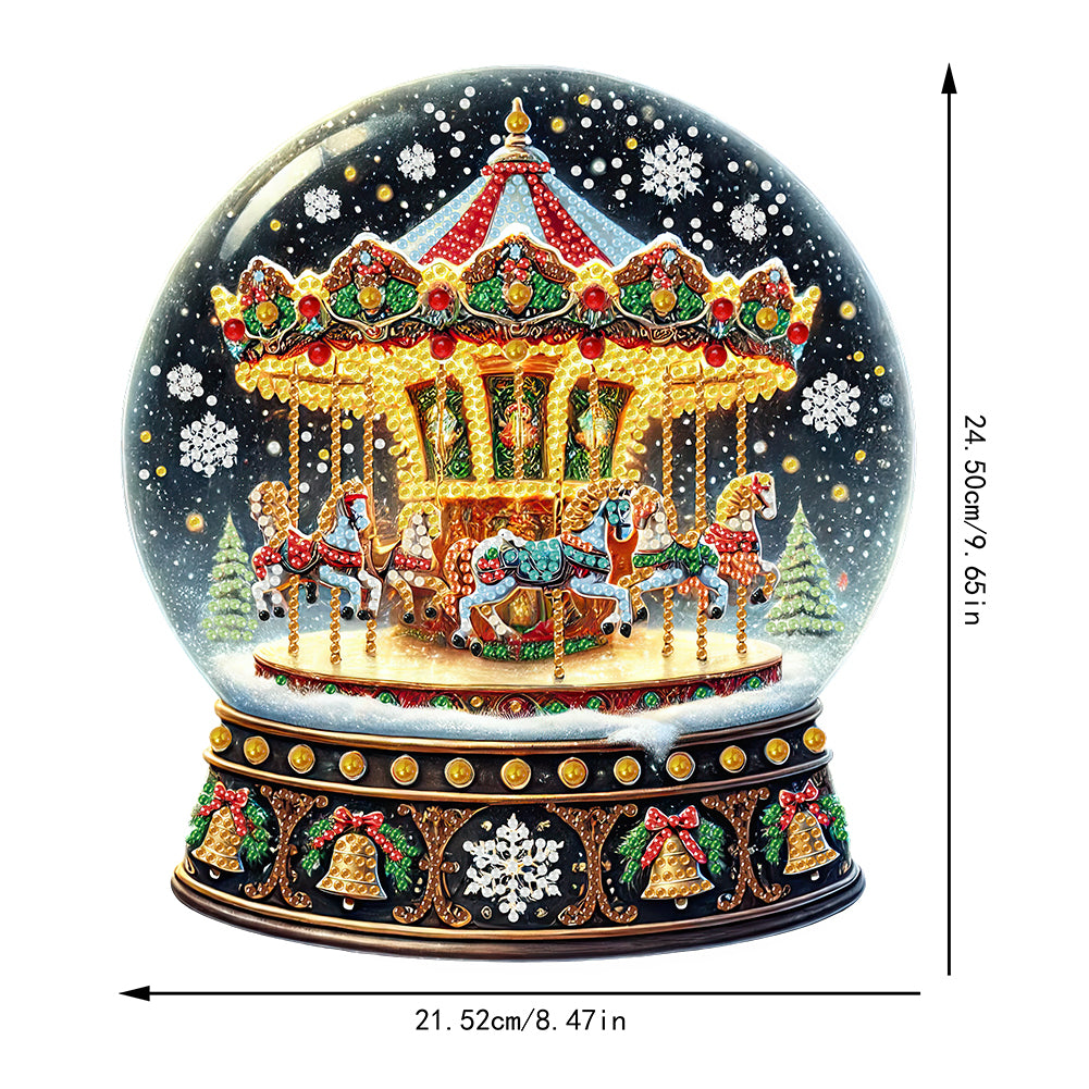 2D Flat Print Xmas DIY Acrylic Desktop Diamond Art Kits Bedroom Table Decoration