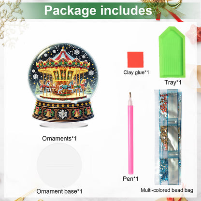 2D Flat Print Xmas DIY Acrylic Desktop Diamond Art Kits Bedroom Table Decoration