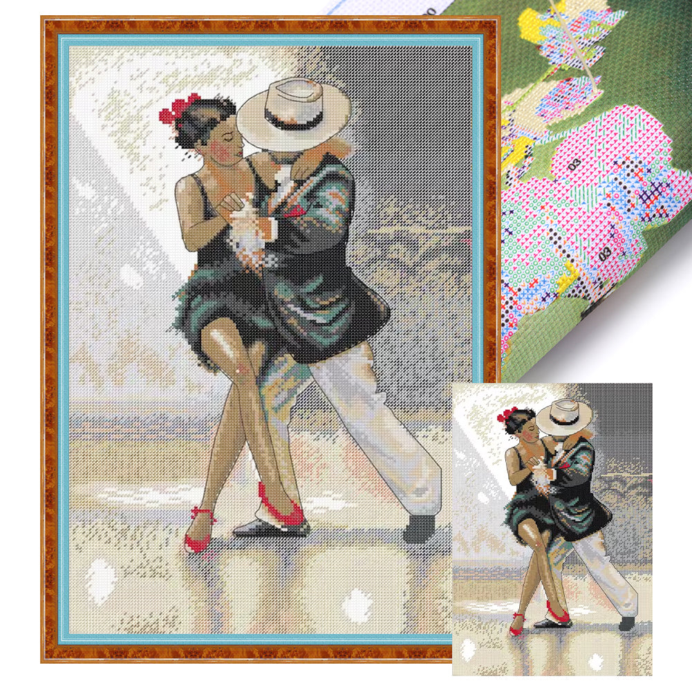 Dance With Couples - 14CT Stamped Cross Stitch 30*43CM (Joy Sunday)