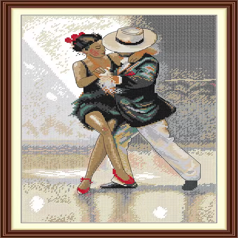 Dance With Couples - 14CT Stamped Cross Stitch 30*43CM (Joy Sunday)