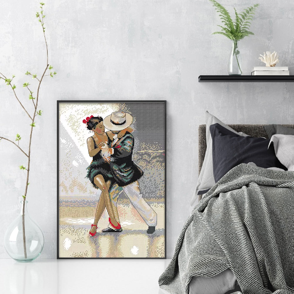 Dance With Couples - 14CT Stamped Cross Stitch 30*43CM (Joy Sunday)